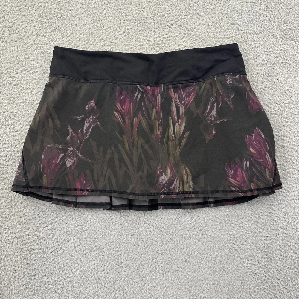 Lululemon Run Pace Setter Skirt Skort Midnight Iris Black Athletic Women's 8